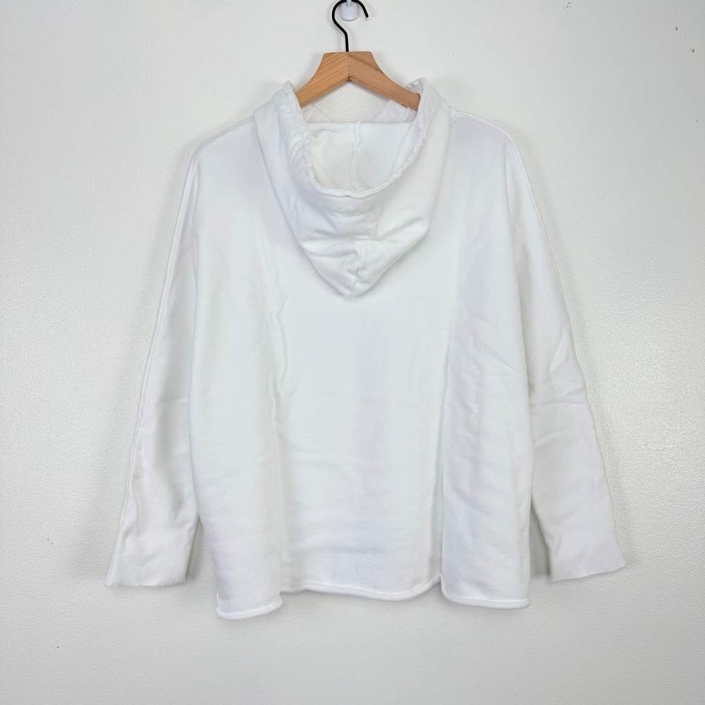 Frank & Eileen Kane Capelet Oversized Hoodie Sweatshirt Size L White Comfort NEW - Picture 8 of 16